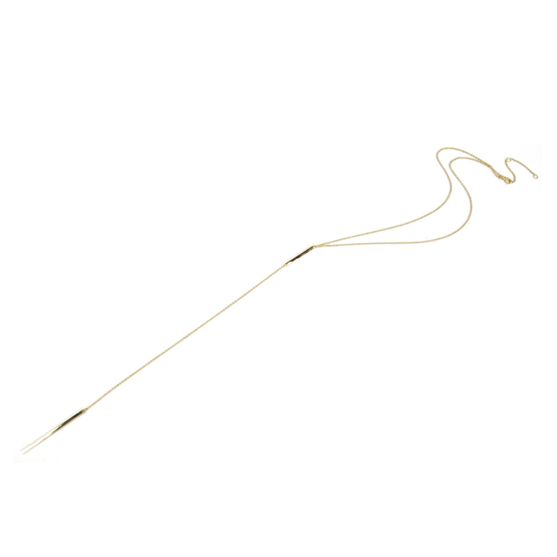 Double Bar Lariat Necklace - Elegant Gold Layered Chain for Women | Perfect for Everyday Wear, Date Night & Special Occasions