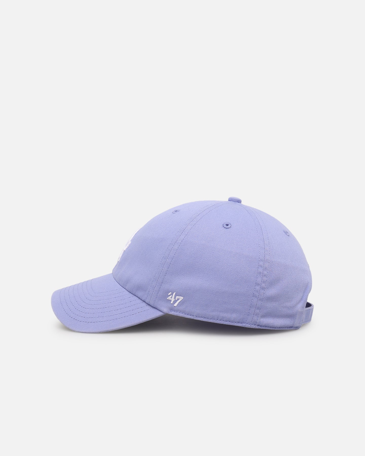 47 Brand Los Angeles Dodgers 'Ballpark' 47 Clean Up Adjustable Strapback Cap in Lavender - Perfect for Baseball Games, Casual Wear & Sports Fan Fashion