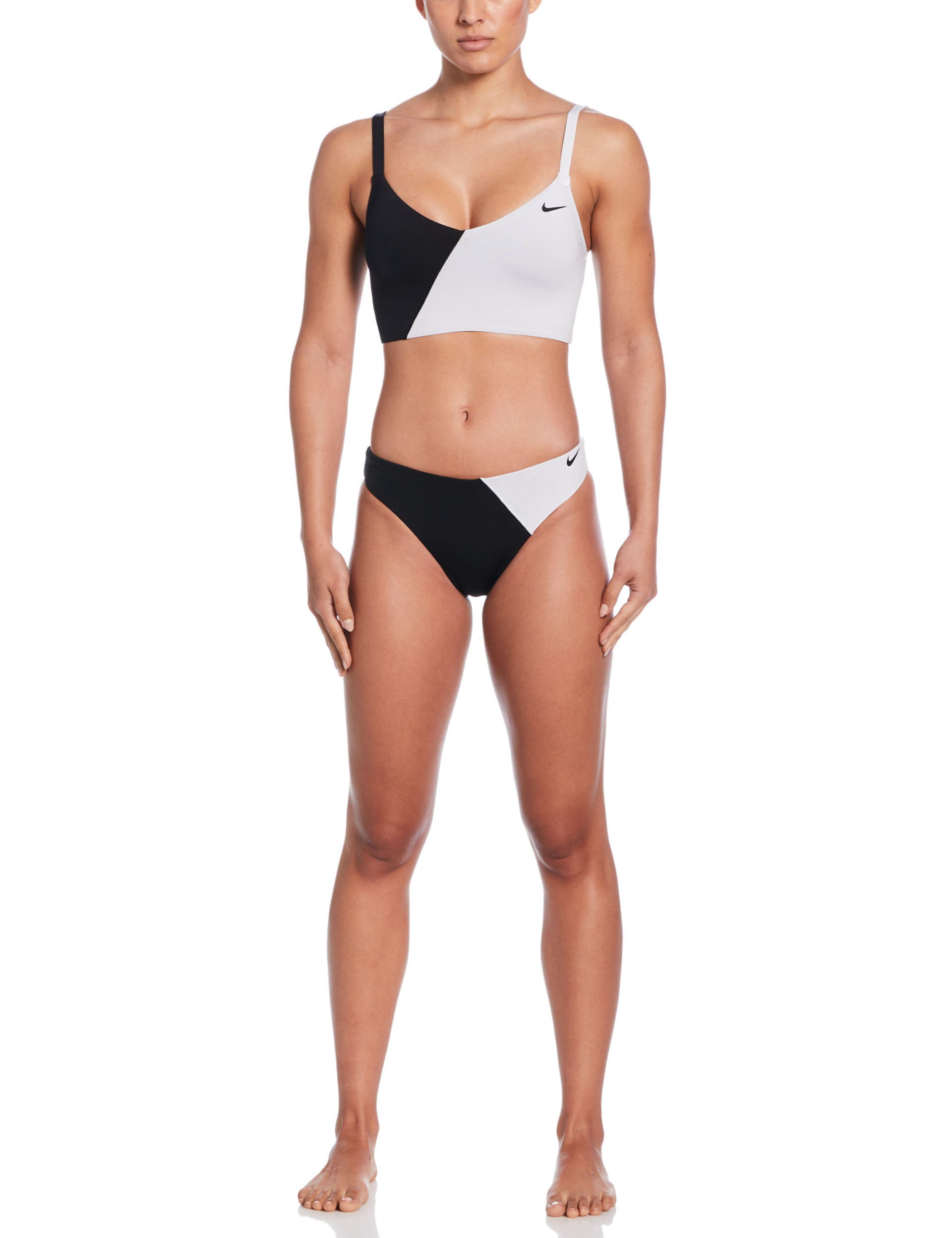 Color Block Hipster Bikini Bottom - Black | High Waisted Swimwear for Women | Perfect for Beach, Pool & Summer Vacations