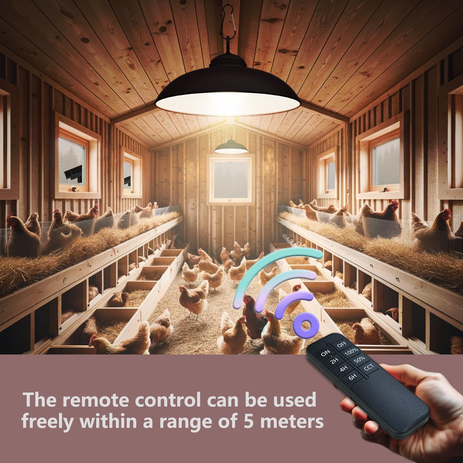 Solar Pendant Lights Outdoor Indoor - 300 Lumen LED Solar Shed Light with Remote Control, 3 CCT Options, 2 Brightness Levels & Timer - Rubbed Bronze Finish (Single Pack) - Perfect for Patio, Garden, Garage & Home Decor