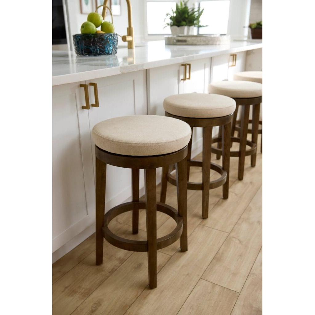 Cyan Design 11604 Archon Bar Stool - Brown Wooden Counter Height Stool with Back Support - Perfect for Kitchen Island, Breakfast Bar & Home Pub Decor