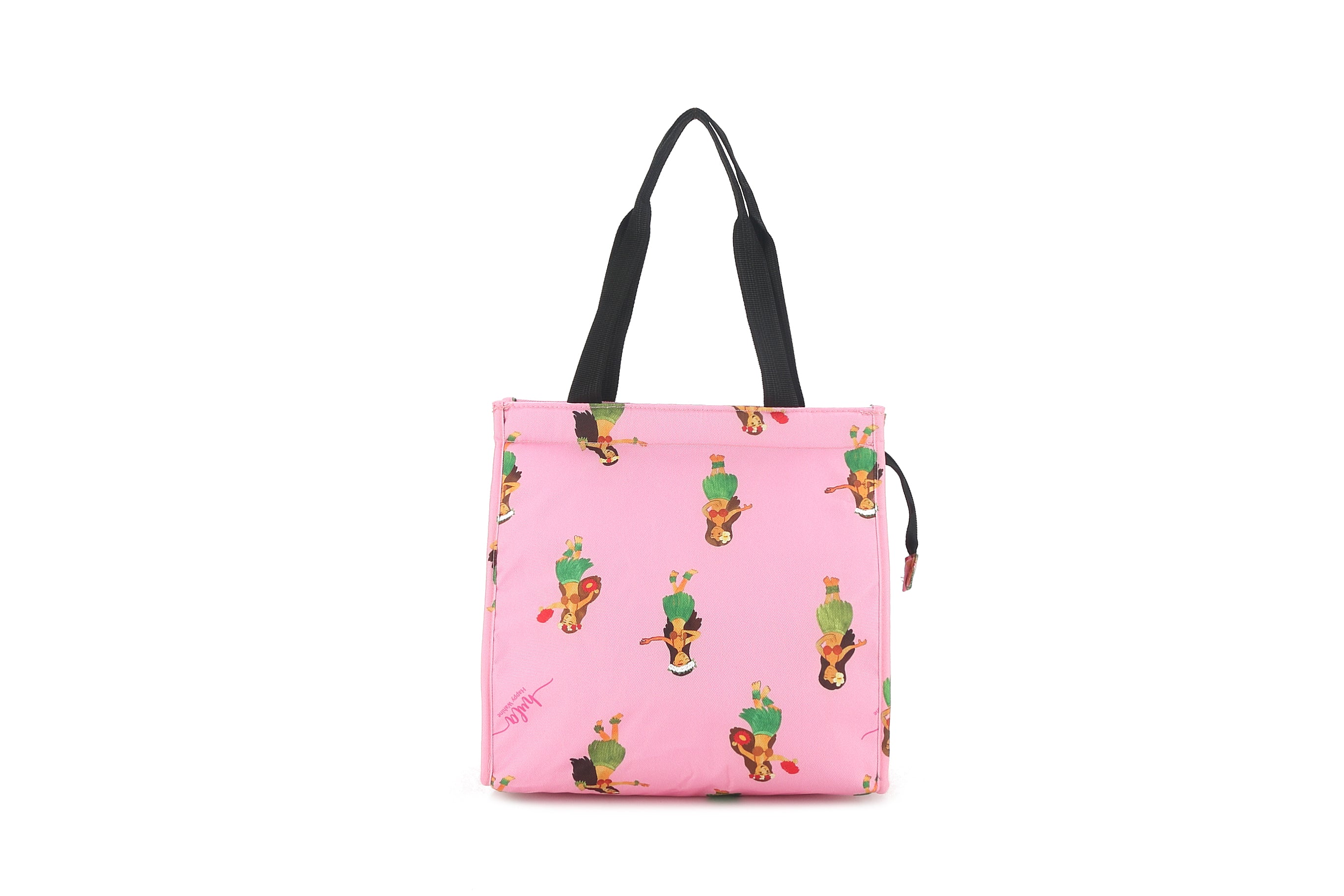 Insulated Lunch Tote Bag for Women - Small Pink Hula Girl Design | Perfect for Work, School & Picnics | Keeps Food Fresh & Cool
