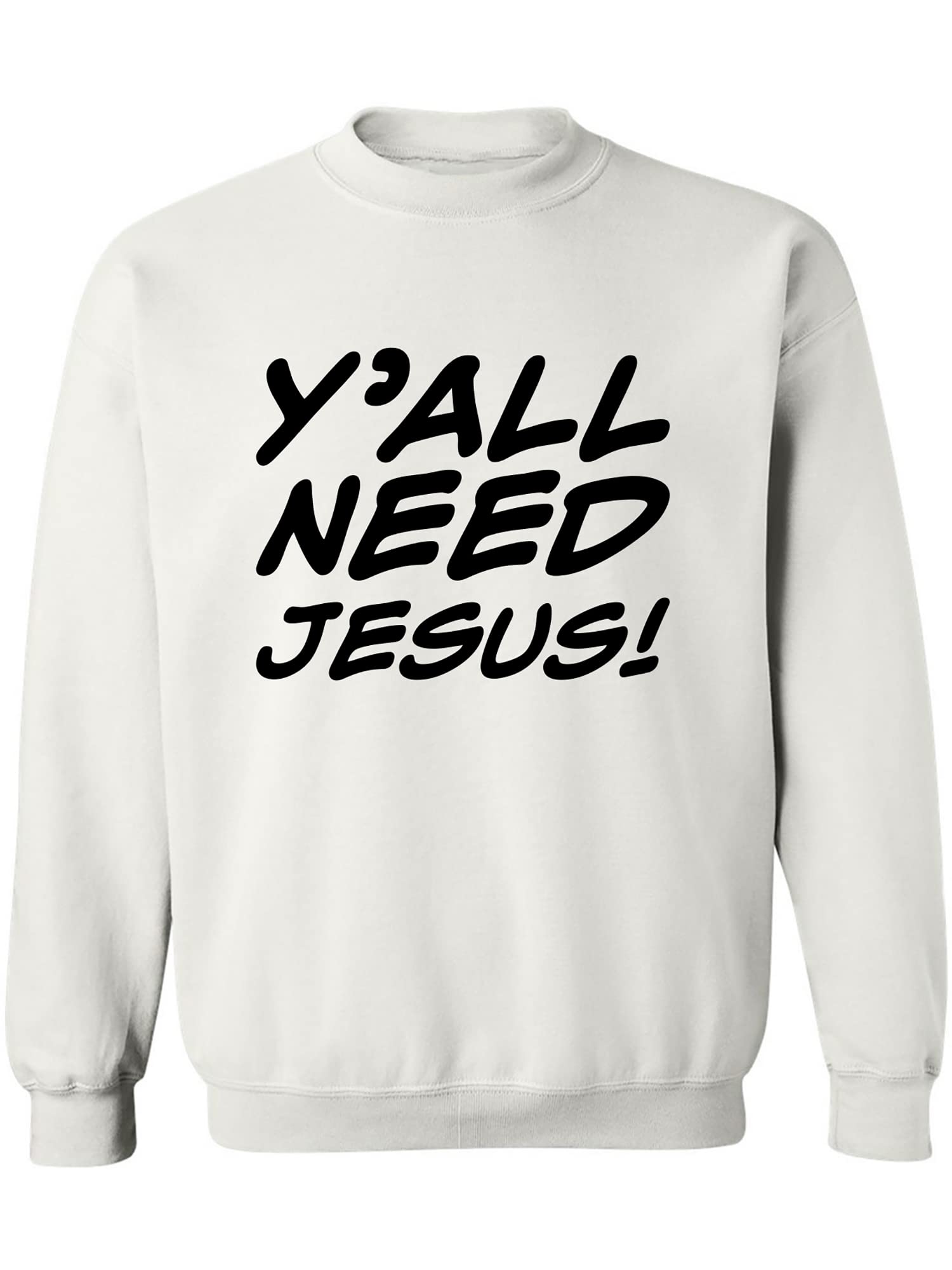 Zerogravitee Jesus Crewneck Sweatshirt - Christian Religious Graphic Pullover Hoodie for Men & Women - Perfect for Church, Bible Study & Faith-Based Events