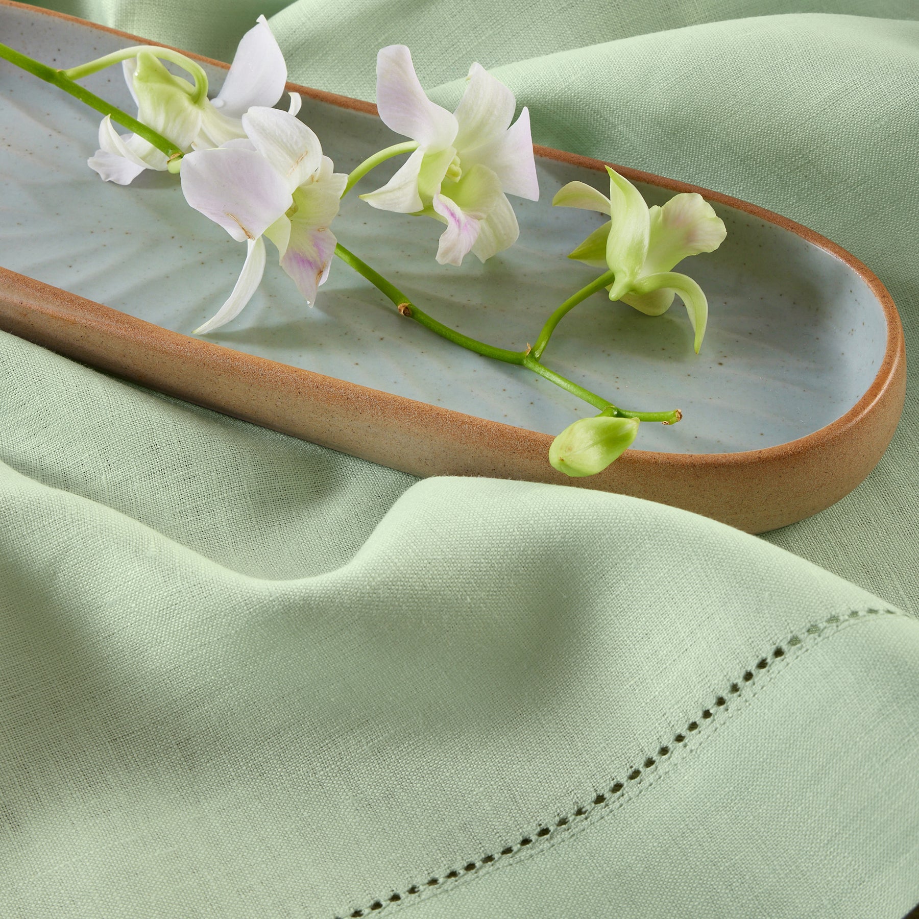 Premium Classic Hemstitch Napkins - 100% Cotton Linen Dinner Napkins for Formal Dining, Weddings & Special Occasions