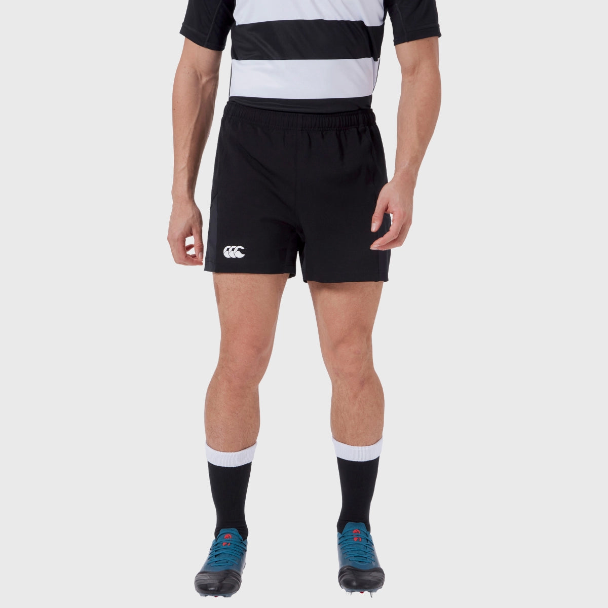 Canterbury Men's Advantage Rugby Shorts 2.0 - Breathable Quick-Dry Black Rugby Shorts for Training & Matches | Perfect for Rugby, Gym & Outdoor Sports