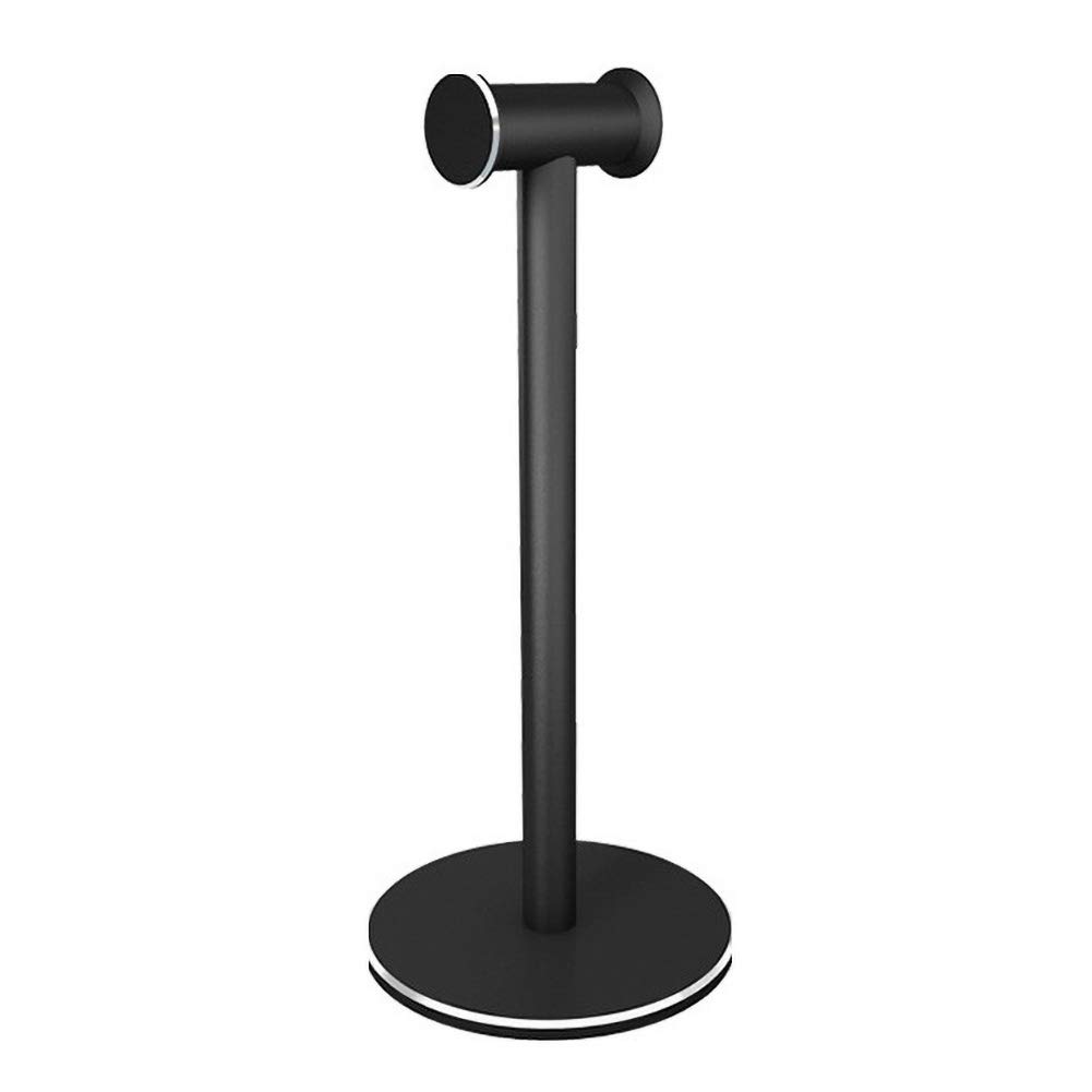 Premium Aluminum Alloy Headphone Stand - Universal Anti-Slip Headset Holder & Storage Rack for Gaming, Office, and Home Use (Black)