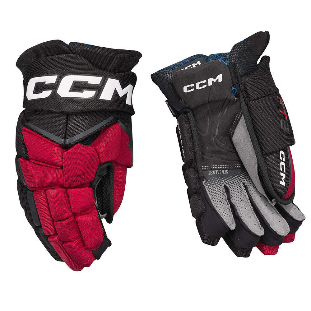 CCM Jetspeed FT8 Senior Ice Hockey Gloves - Protective Hockey Gear for Men & Women - Perfect for Games, Practices & Competitive Play