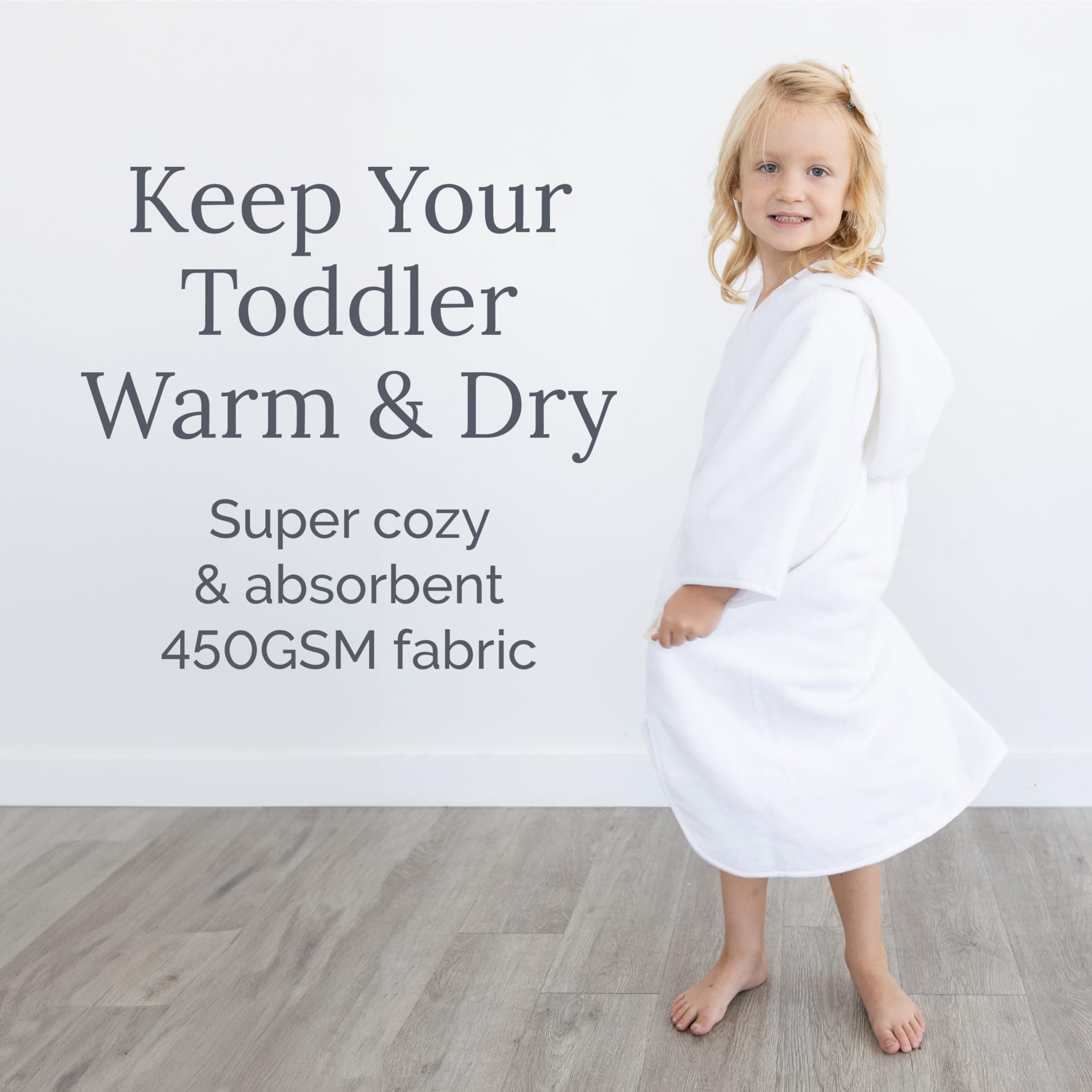 Natemia Organic Hooded Baby Towel - Ultra Soft & Absorbent Cotton Newborn Bath Towel, Kids Hooded Towel Wrap for Boys & Girls, Baby Robe & Bath Essentials - Perfect for Post-Bath, Swimming & Photo Shoots