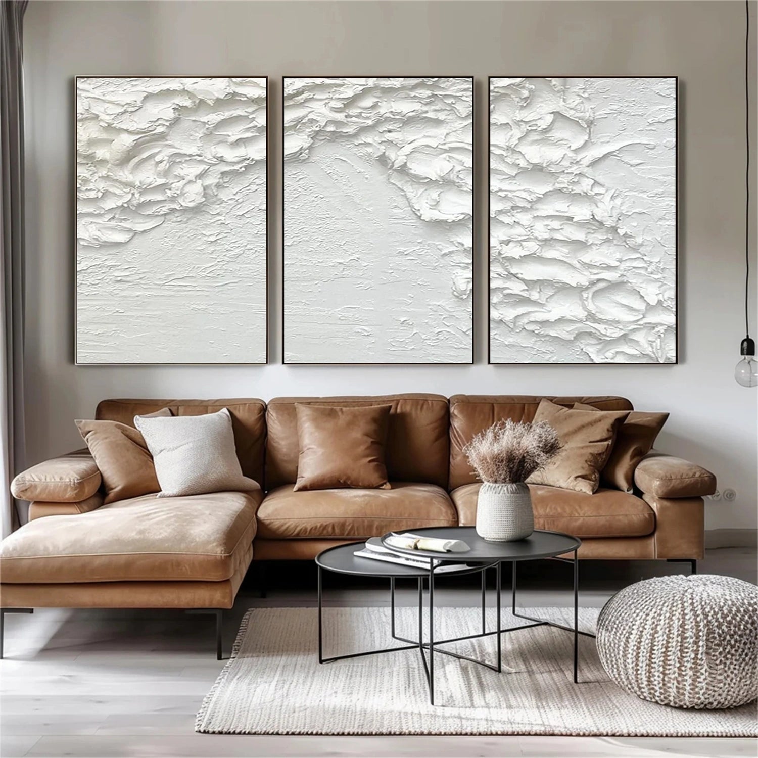 Minimalist Balance Canvas Art Set of 3 - Modern Abstract Wall Decor for Living Room, Bedroom & Office - #MM290