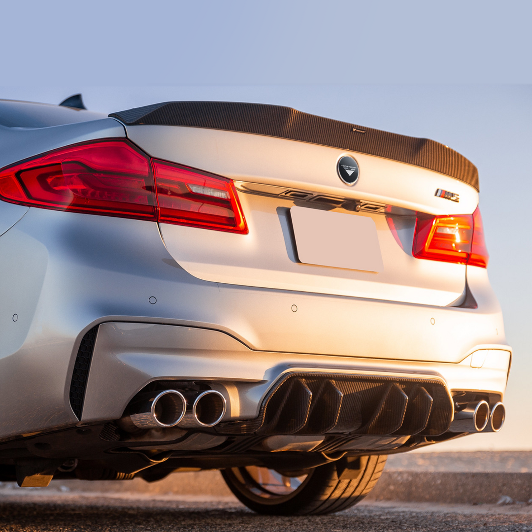 BMW F90 M5 VRS Aero Decklid Spoiler - Carbon Fiber Rear Trunk Lip Spoiler for BMW M5 F90 2018-2023 - Enhances Aerodynamics & Sporty Style (Perfect for Track Days & Car Shows)