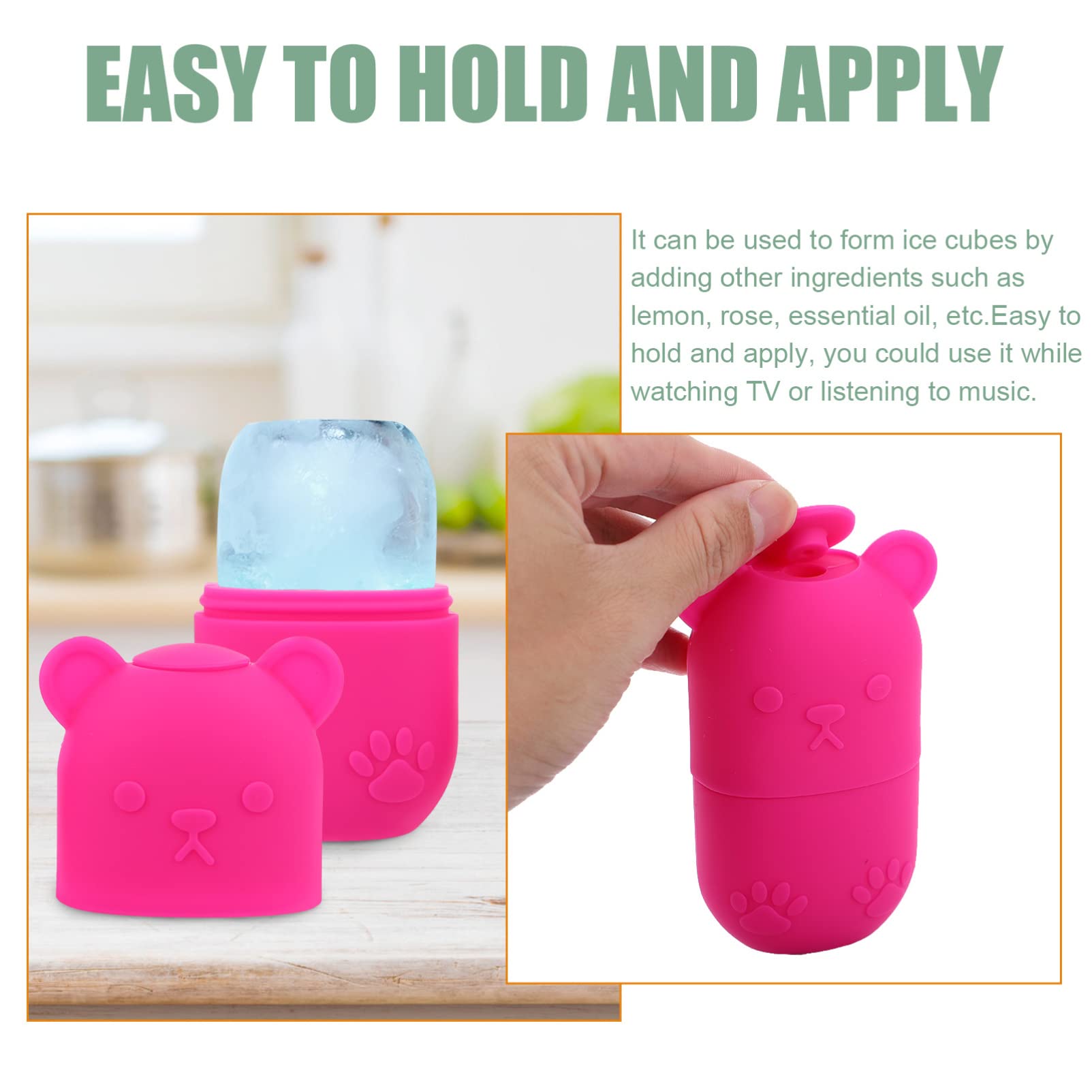 EXCLUZO Facial Ice Bag for Skin Care - Reusable Physical Cooling Gel Pack, Ice Cube Tray for Makeup & Beauty - Perfect for Puffy Eyes, Sunburn Relief & Post-Workout Recovery