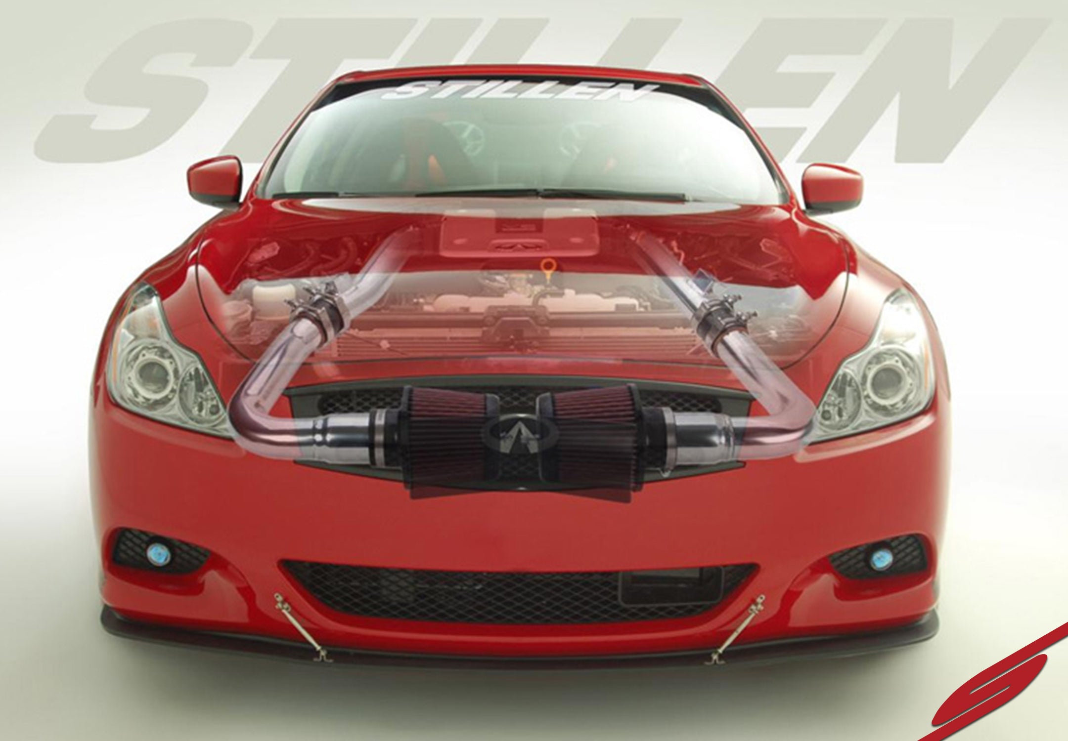 2009-2013 Infiniti G37 Sedan Performance Dual Ultra Long Tube Cold Air Intake Kit (Gen 3) [V36] with Oil Filter 402847 - Upgrade Engine Power & Fuel Efficiency for Street Racing & Daily Driving