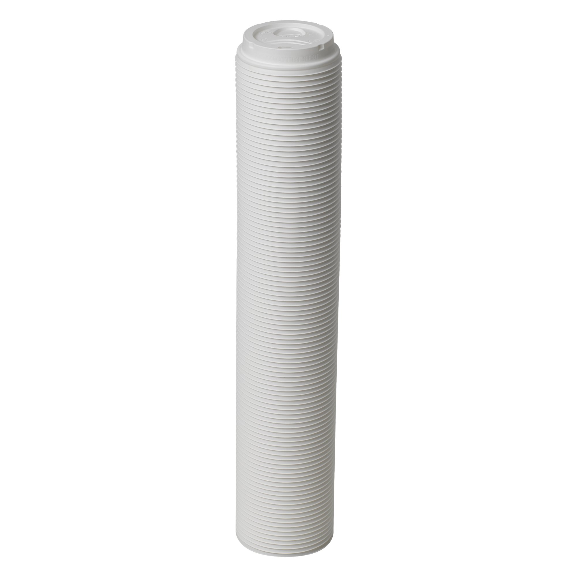 GP PRO Dixie 8 oz White Plastic Coffee Cup Lids - 1000 Count (100 Lids/Sleeve, 10 Sleeves/Case) - Perfect for Coffee Shops, Restaurants & Takeout Services - Model 9538DX