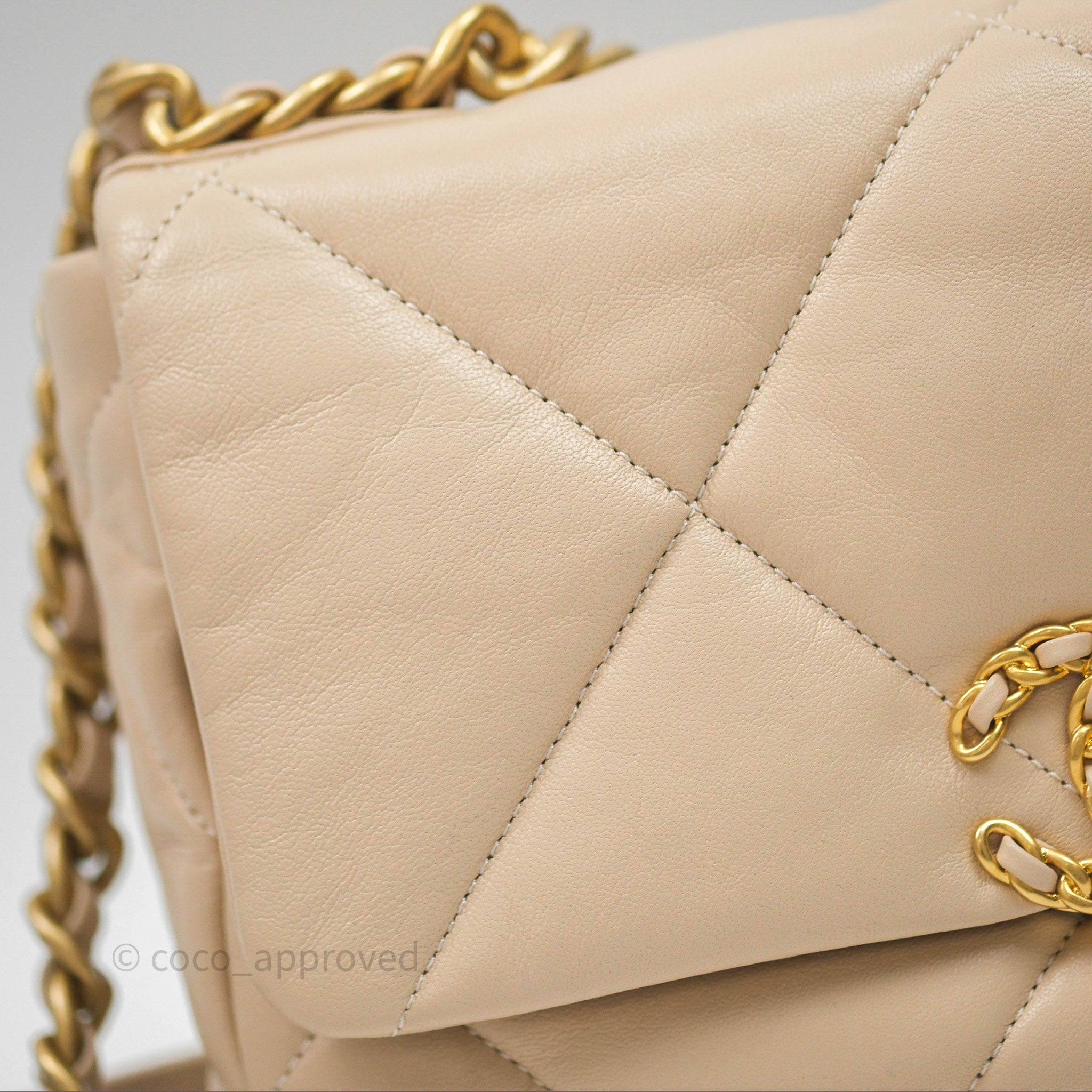 Chanel 19 Small Beige Mixed Hardware Flap Bag - Luxury Designer Handbag for Women | Perfect for Everyday Use, Office & Special Occasions