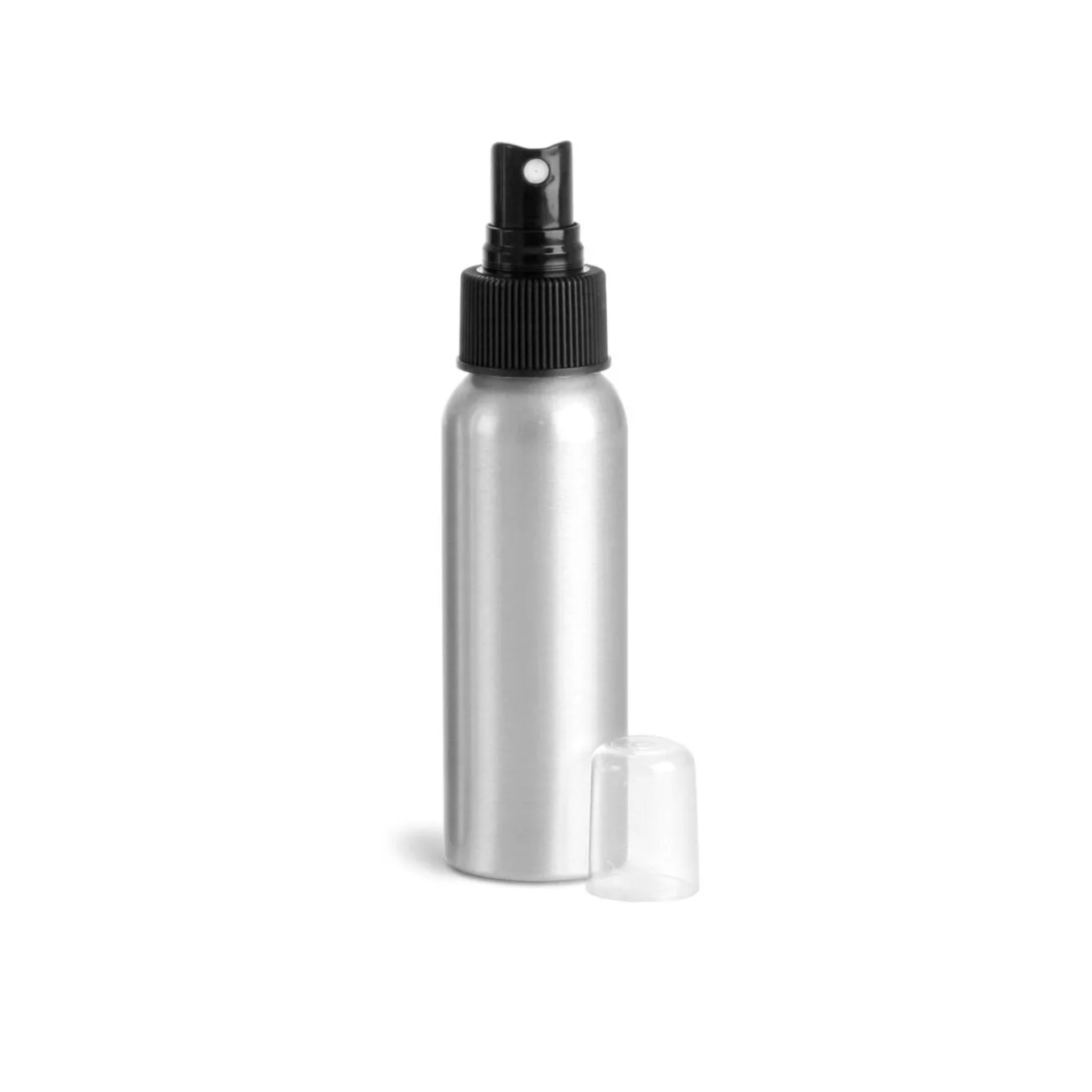 Premium Aluminum Bottle with Black Fine Mist Sprayer - Refillable & Eco-Friendly for Essential Oils, Perfumes & DIY Beauty Products - Perfect for Travel, Gym & Home Use