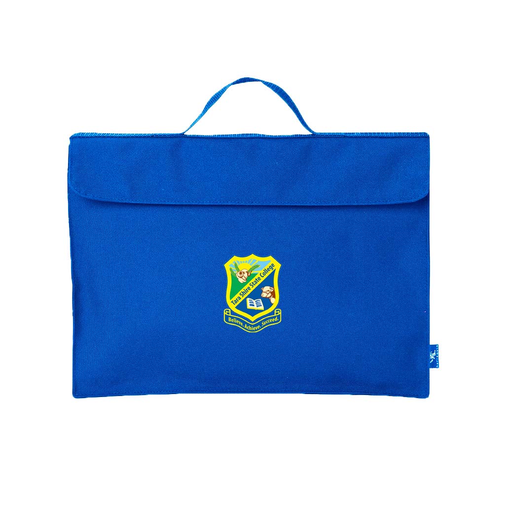 Tara Shire State College Premium Library Bags - Durable Royal Blue Book Tote for Students & Teachers - Perfect for School, Work & Travel