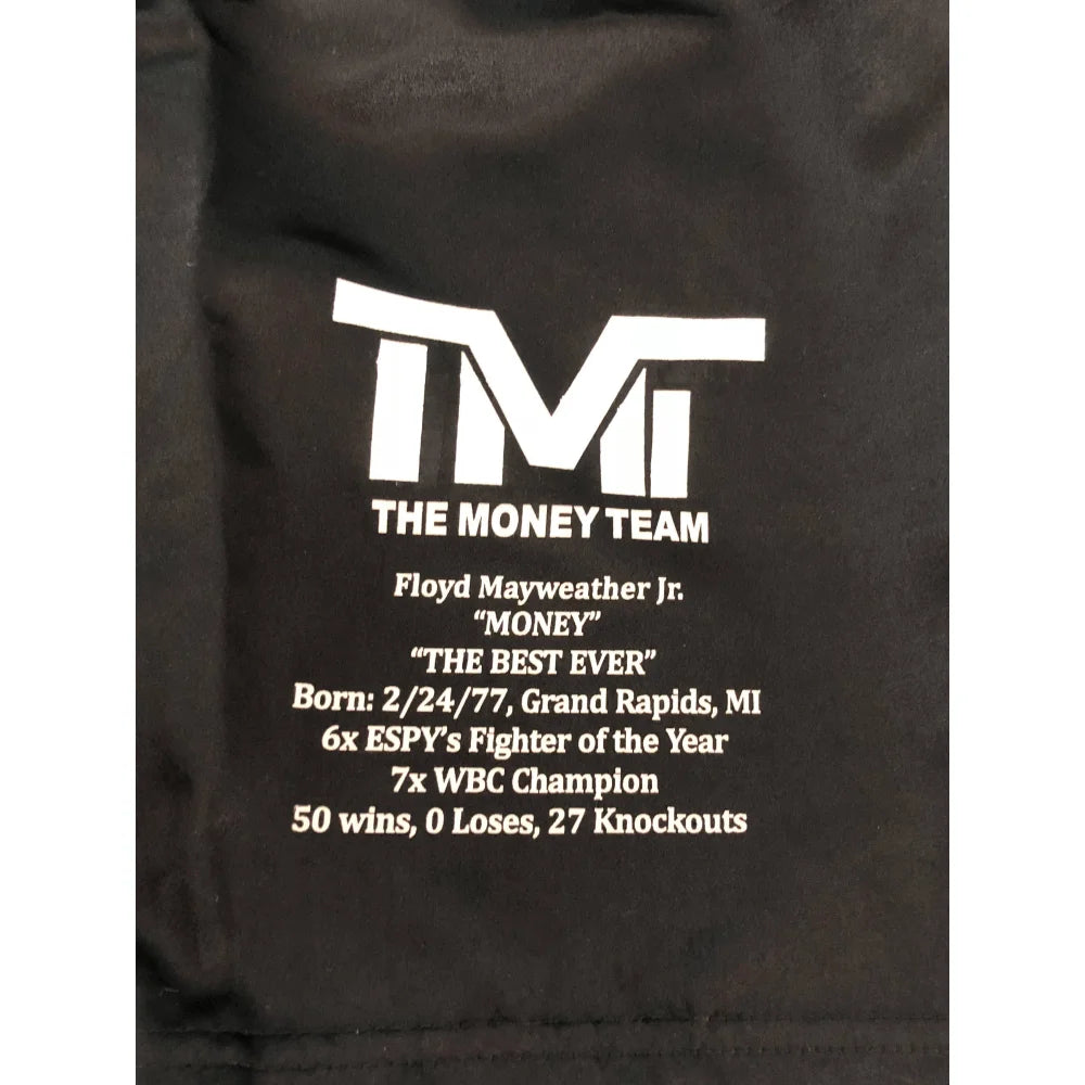 Floyd Mayweather Jr Signed Limited Edition Boxing Trunks #D/50 with JSA COA & Career Stats - Authentic Autographed Collectible for Boxing Fans & Memorabilia Display
