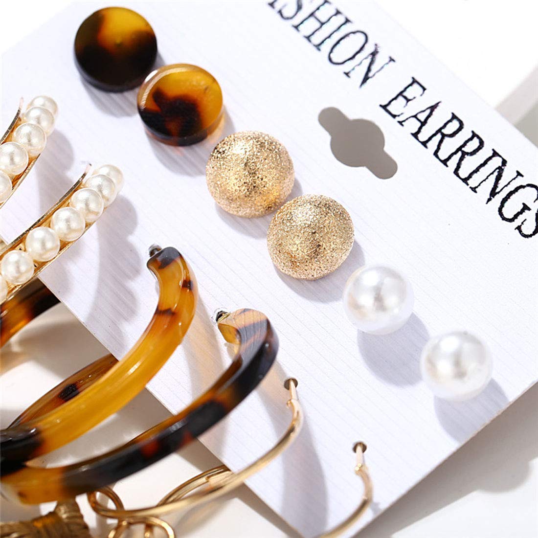 Trendy Pearl Earrings for Women - 6 Pairs Multi-Design Stud & Dangle Earrings Set (JG-PC-ERG-176) | Perfect for Parties, Weddings & Everyday Wear