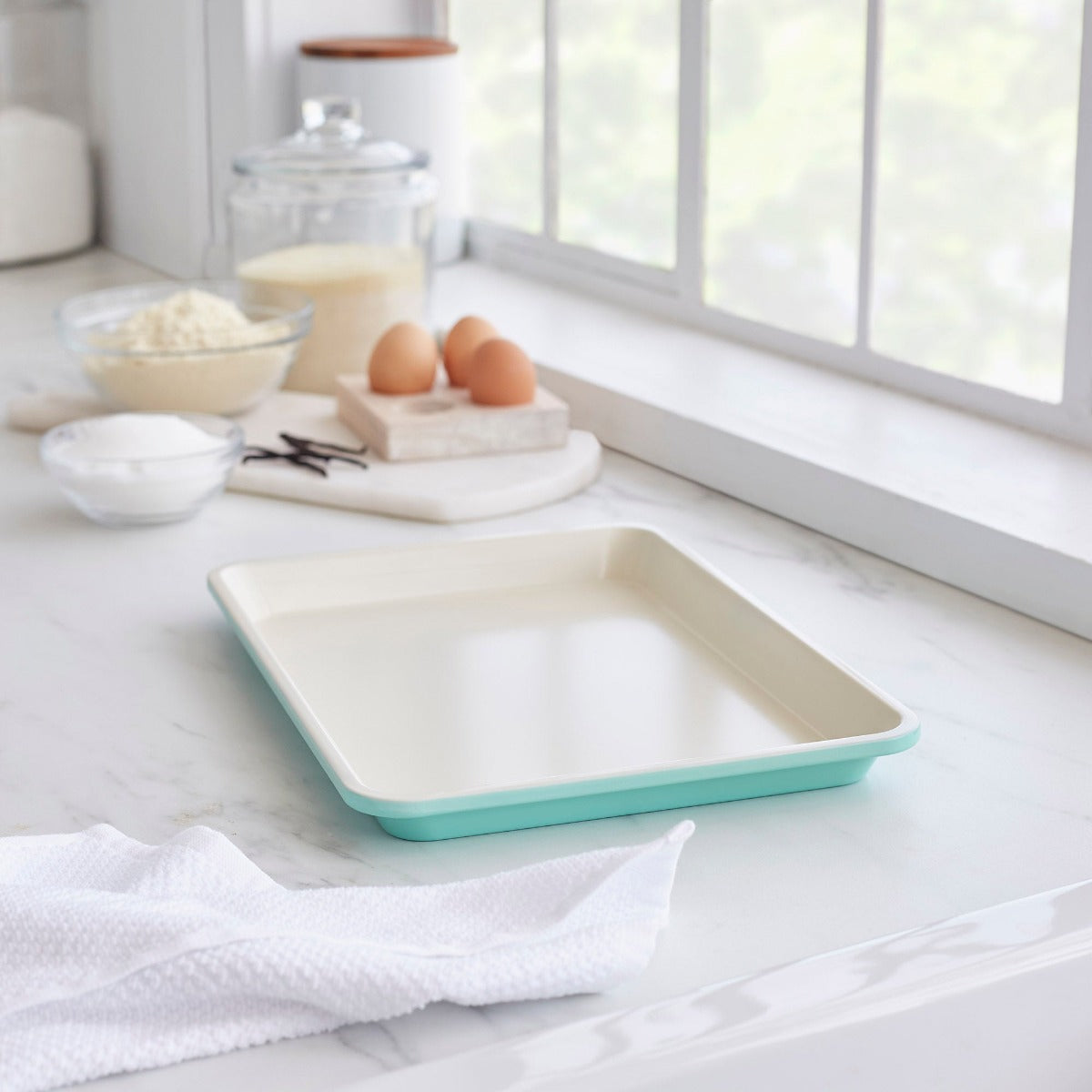 GreenLife Ceramic Nonstick 13 x 9 Inch Cookie Baking Sheet Set - Perfect for Cookies, Roasting Vegetables & Sheet Pan Meals