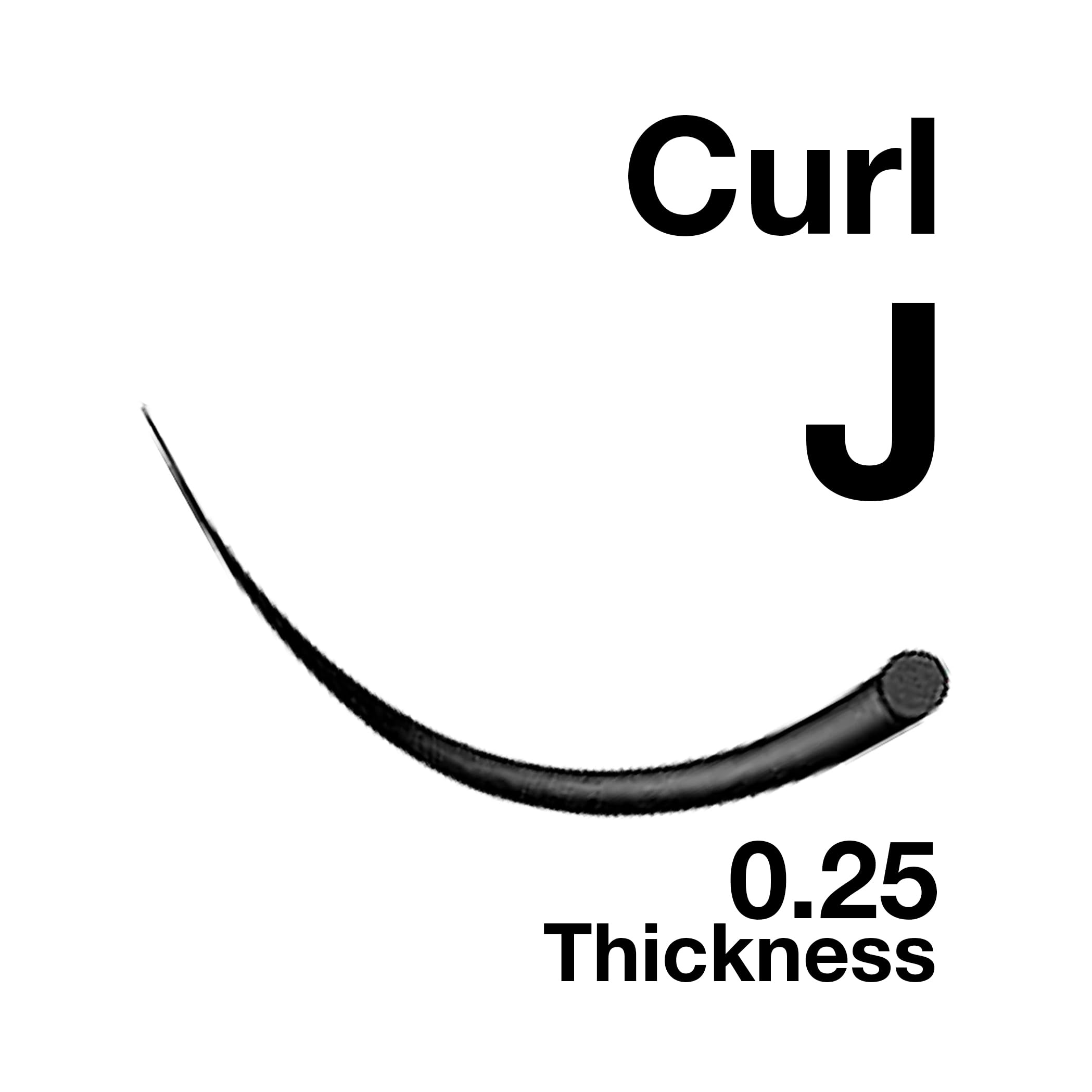 0.25mm Thickness J Curl Eyelash Extensions Kit - 8-14mm Mixed Length Volume Individual Semi-Dull Black Lashes for Professional Salon & DIY Home Use - Perfect for Natural Looking Lash Enhancement & Special Occasions