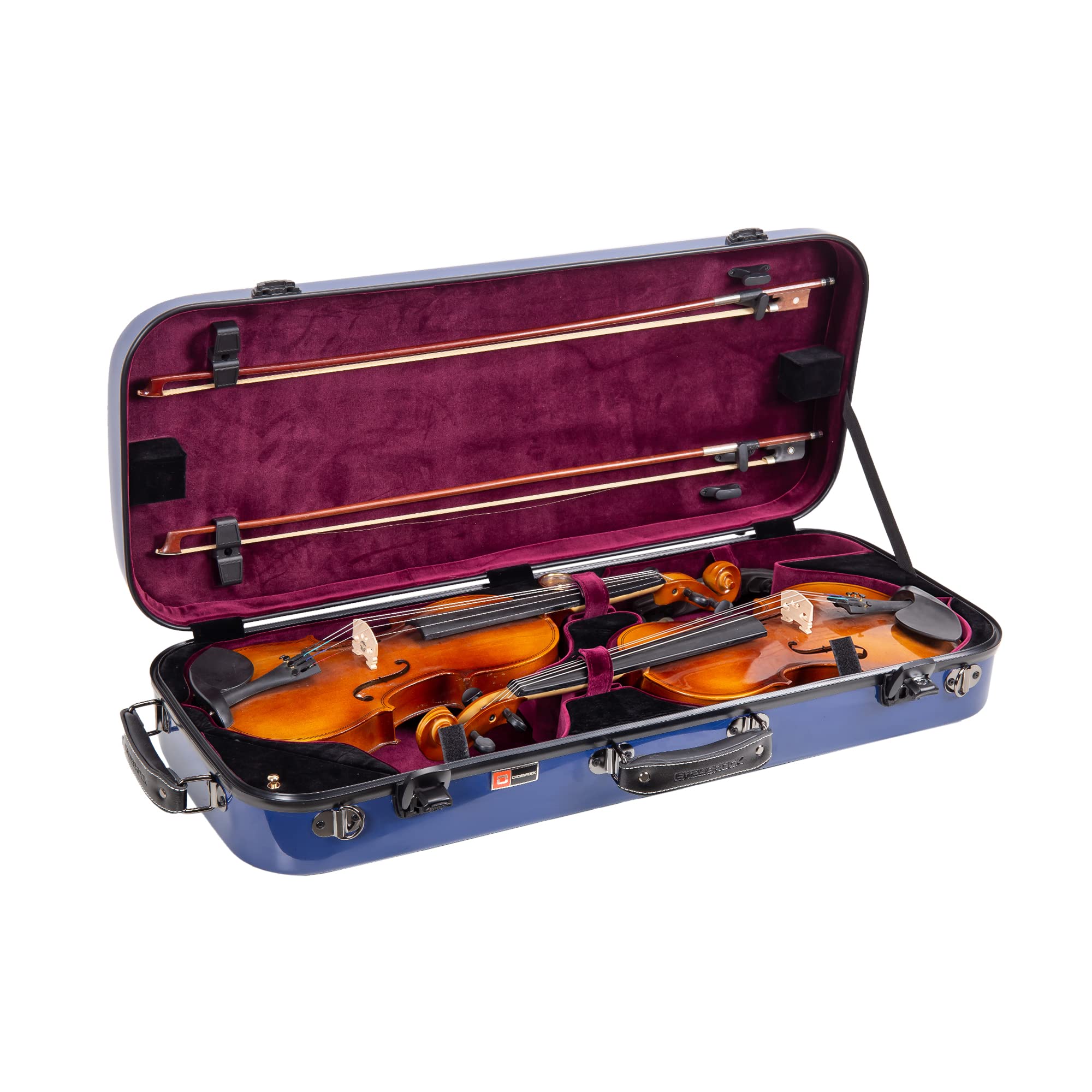 Premium Crossrock Fiberglass Violin Case - Backpack Style for 4/4 Full Size Violin (Navy Blue, CRF1020DVNVBL) | Durable Protection for School, Travel & Performances