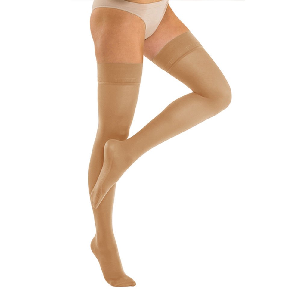 Solidea Marilyn CCL.1 Closed Toe Self-Supporting Compression Socks for Women - Natural Color - Improve Circulation & Reduce Swelling - Perfect for Travel, Work & Daily Comfort