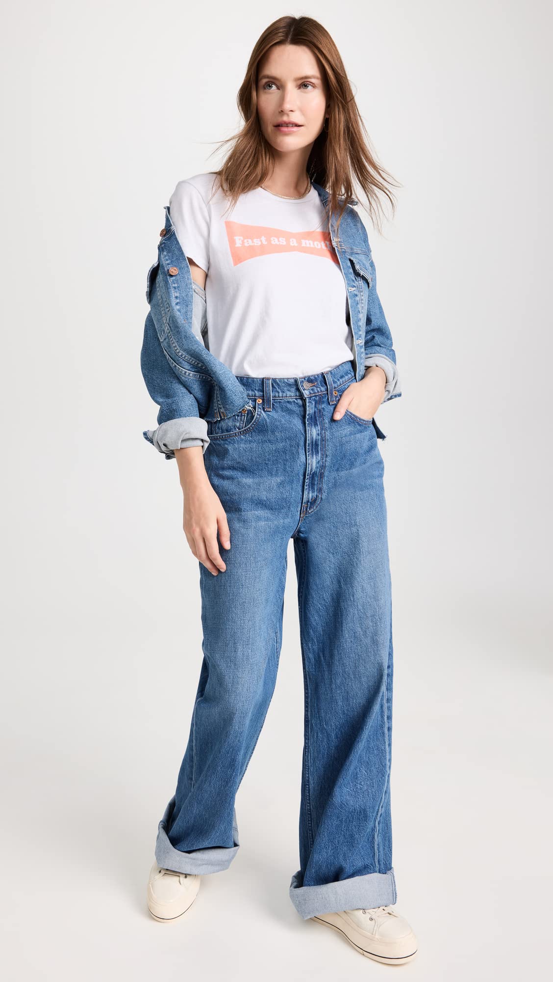 MOTHER Women's High Waist Funnel Heel Cuff Jeans - Stylish Slim Fit Denim Pants for Casual Outfits & Night Out