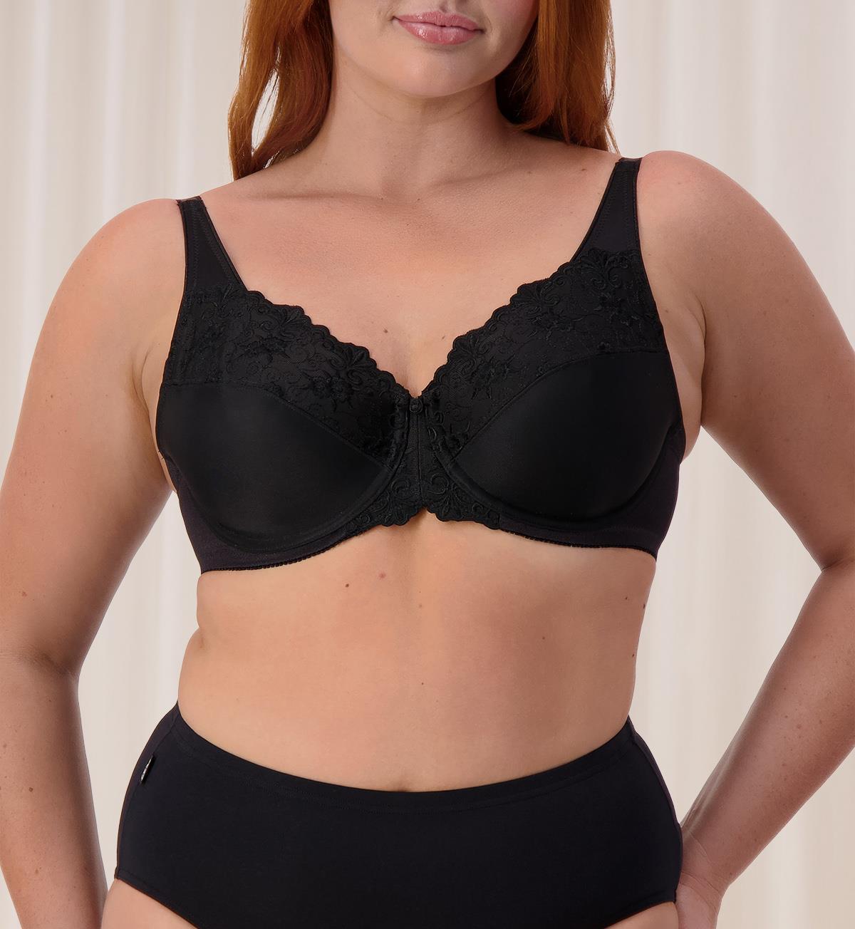 EMBROIDERED MINIMISER BRA - Comfortable & Supportive Underwire Bra for Women - Perfect for Everyday Wear & Special Occasions