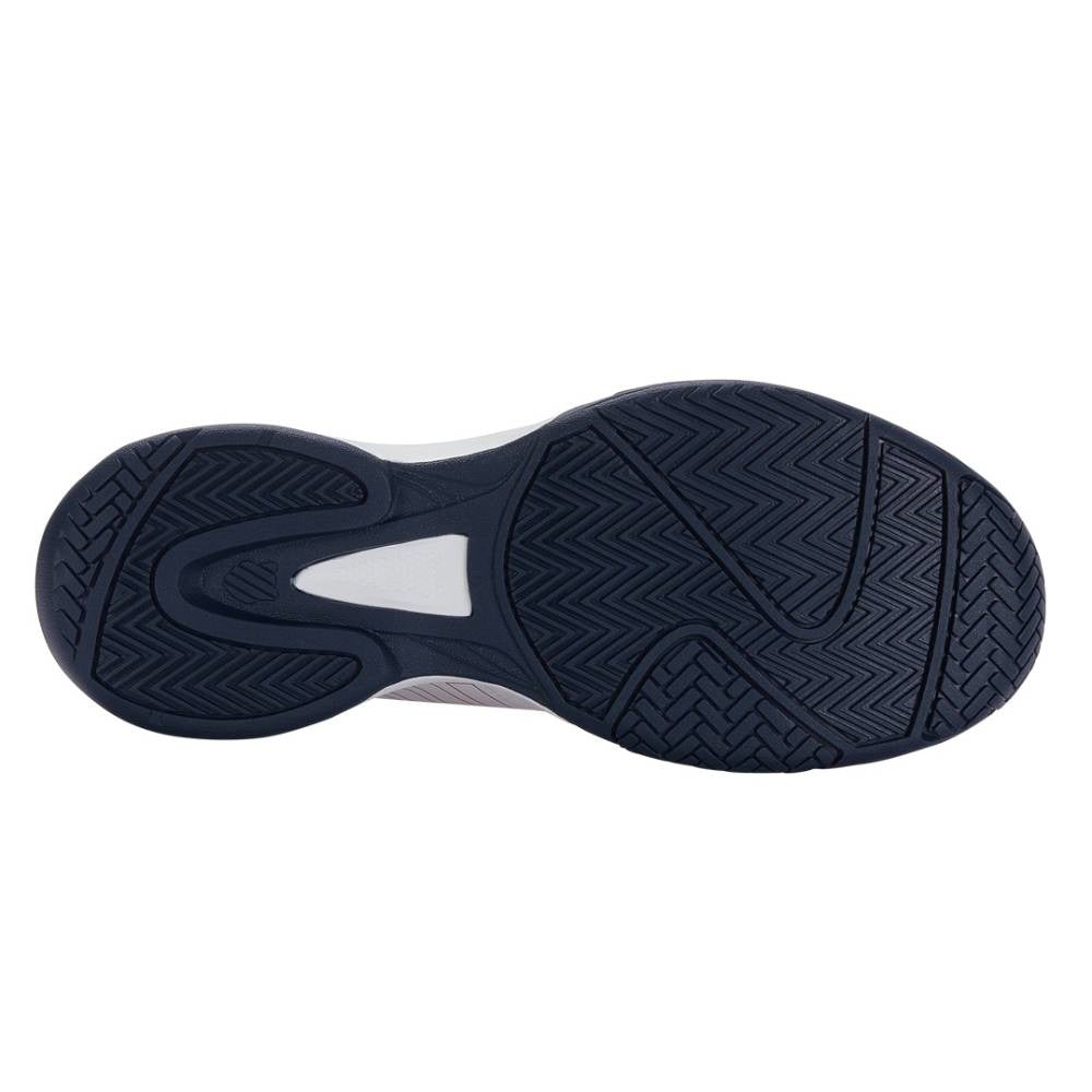 K Swiss Court Express Men's Tennis Shoes - White & Blue Athletic Sneakers for Tennis, Running & Casual Wear | Breathable Comfort & Durable Traction