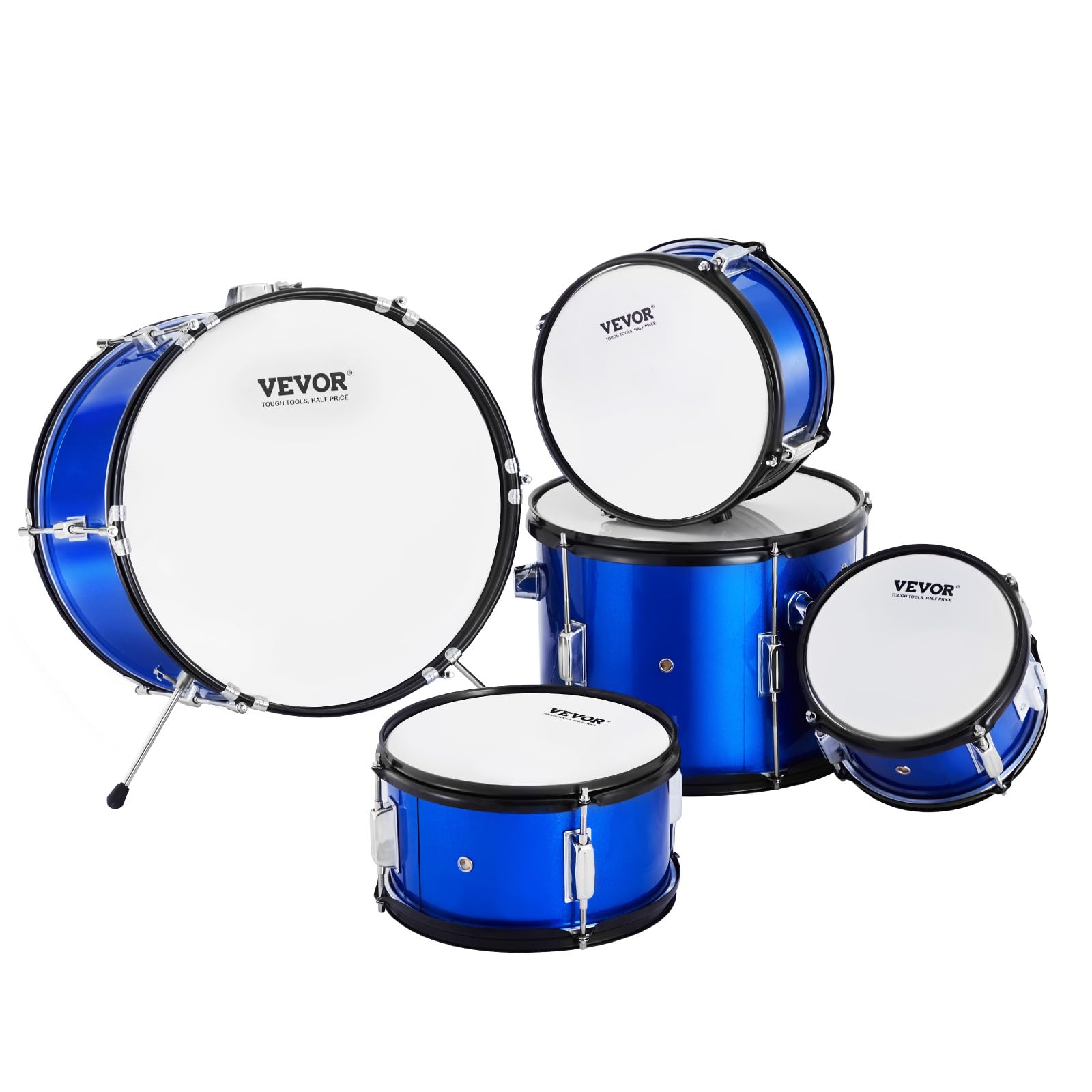 VEVOR 5-Piece Kids Drum Set with Adjustable Throne, Sticks, Cymbal & Pedal - 16