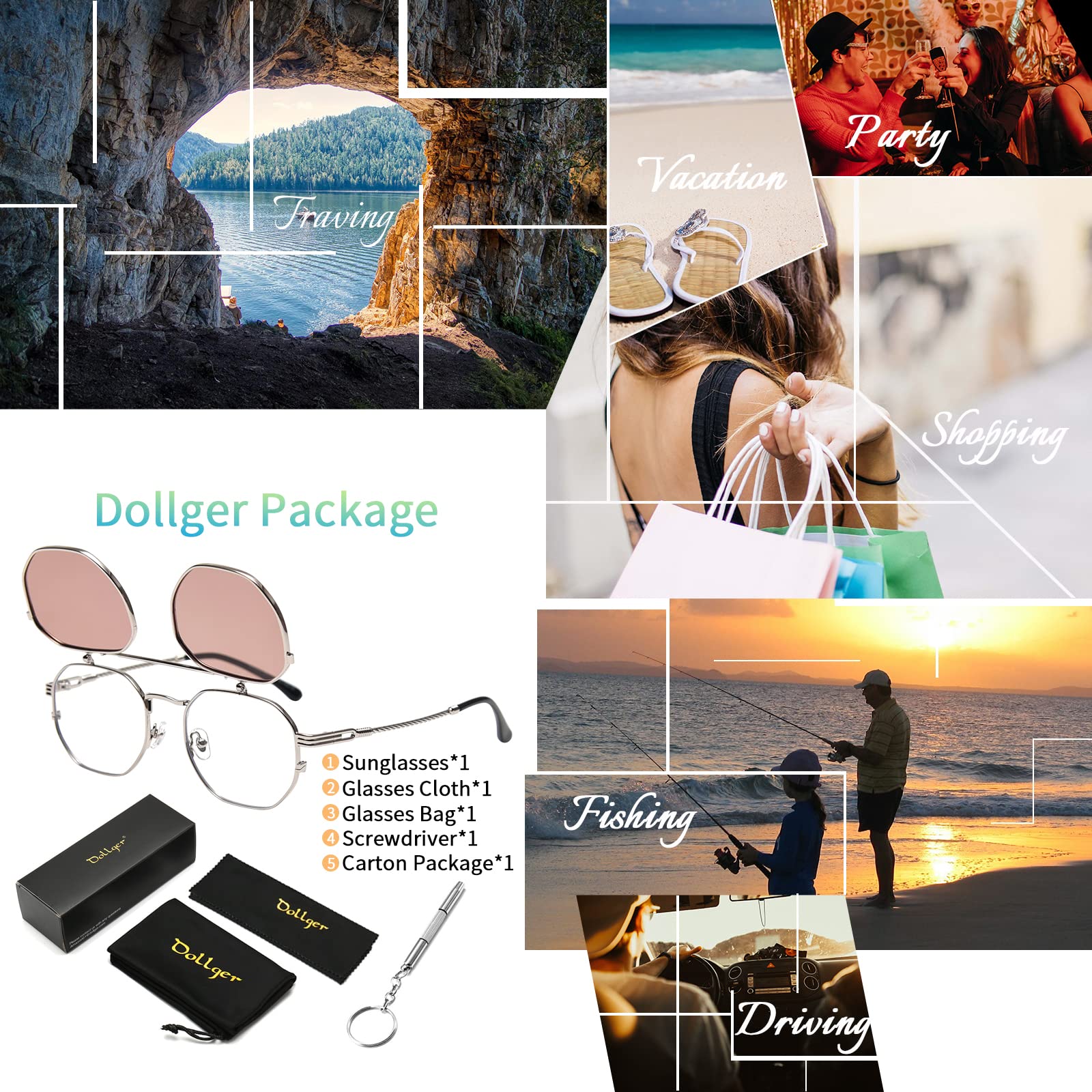 Polarized Steampunk Flip-Up Sunglasses for Men & Women – Double Lens UV Protection – Perfect for Driving, Cycling & Outdoor Adventures