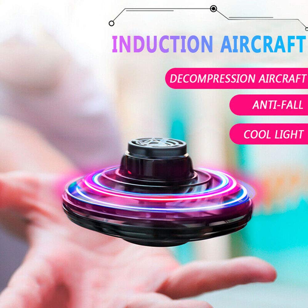 GoolRC Mini UFO Drone - Hand Controlled Flying Spinner Toy for Kids & Adults, Indoor Outdoor Hover Boomerang - Fun Fidget Spinner Drone for Stress Relief & Play (Ages 8+) | Perfect for Backyard, Office & Party Entertainment
