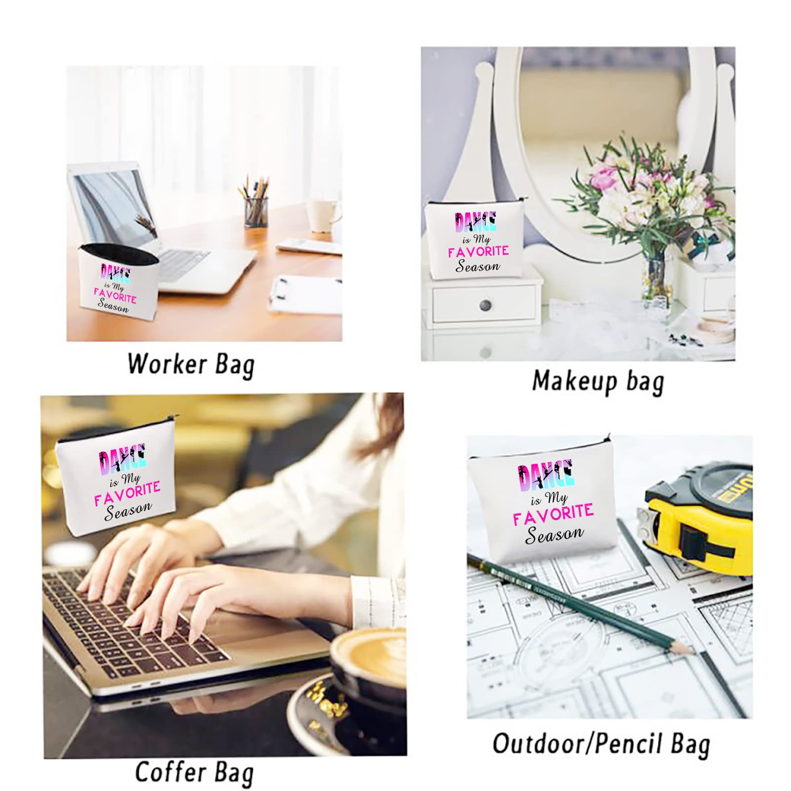 CMNIM Dancer Makeup Bag - Perfect Gift for Dance Lovers & Instructors, Ideal for Recitals, Dance Classes, and Travel Essentials