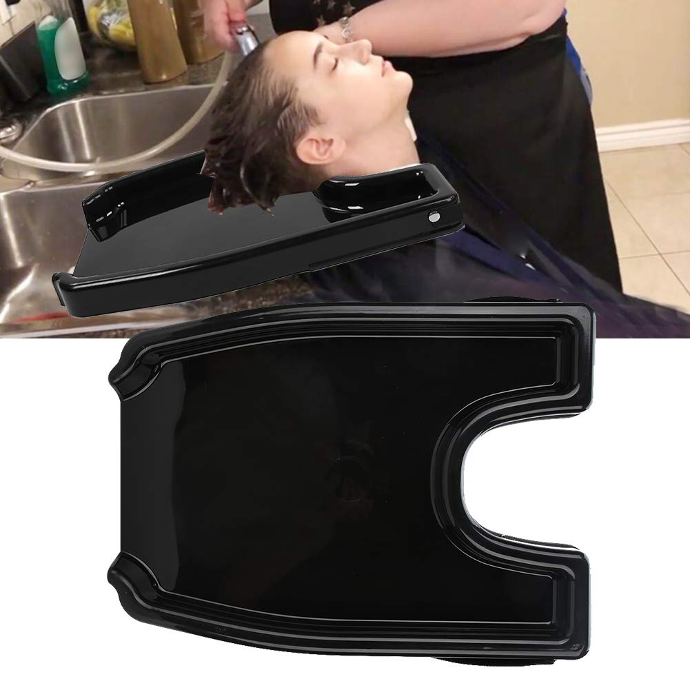 Portable Hair Washing Tray for Pregnant Women - Adjustable Shampoo Basin with Drain Hose, Home Salon Hair Care Tool (Black) | Perfect for Bedside Hair Wash, Post-Surgery Care & Elderly Bathing Assistance
