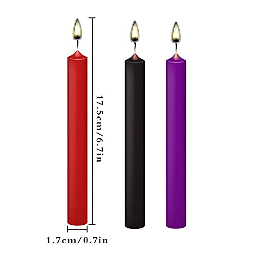XLKJ 6PCS Low Temperature Romantic Candles - Long Thin Dripping Wax Candles with Low Heat for Couples & Lovers | Perfect for Valentine's Day, Anniversary Gifts, Romantic Dinners, Bedroom Ambiance & Home Decoration
