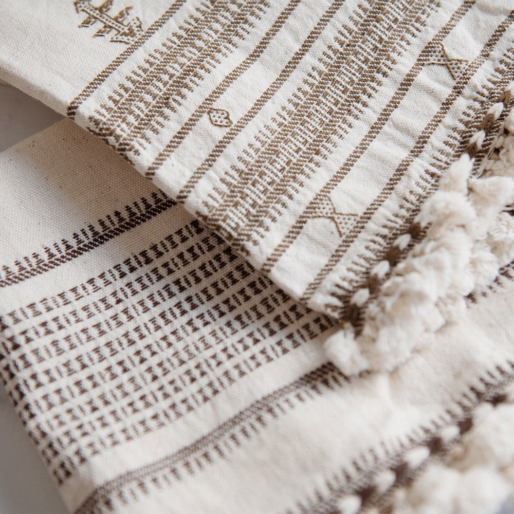 Premium Handwoven Cotton Hand Towel - Soft, Absorbent & Eco-Friendly for Kitchen, Bathroom & Spa - 12