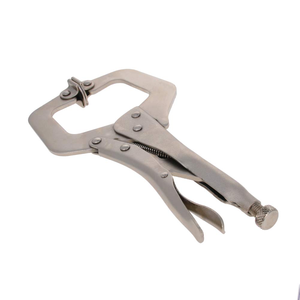 Utoolmart 11-Inch Original Locking C-Clamp with Swivel Pads - Heavy Duty Clamping Tool for Woodworking, Metalworking & DIY Projects