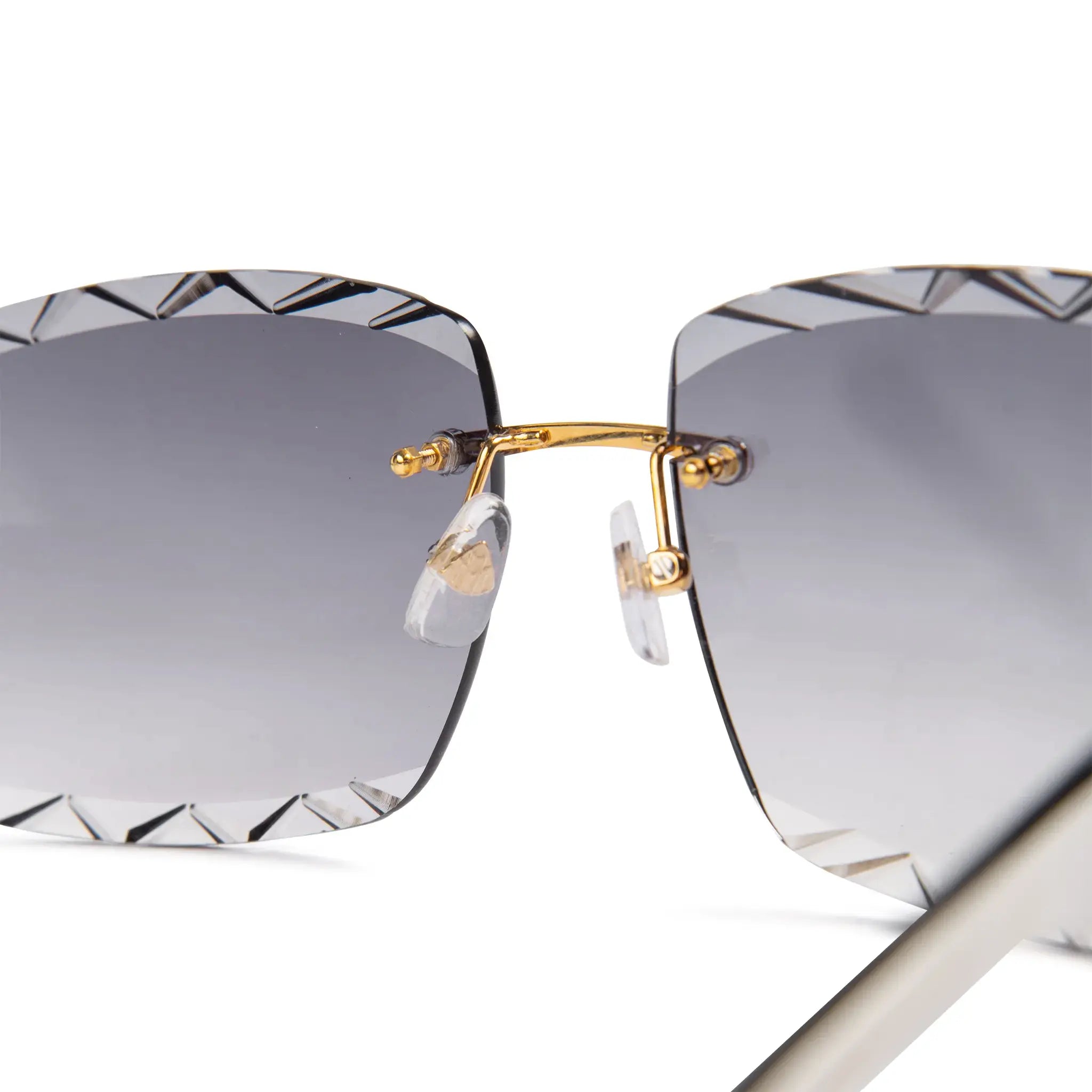 Maybach Eyewear The Artist III G HAS Z25 Custom Gold Grey Fade Diamond Cut Polarized Sunglasses for Men - Luxury Fashion Shades for Driving, Beach & Outdoor Activities