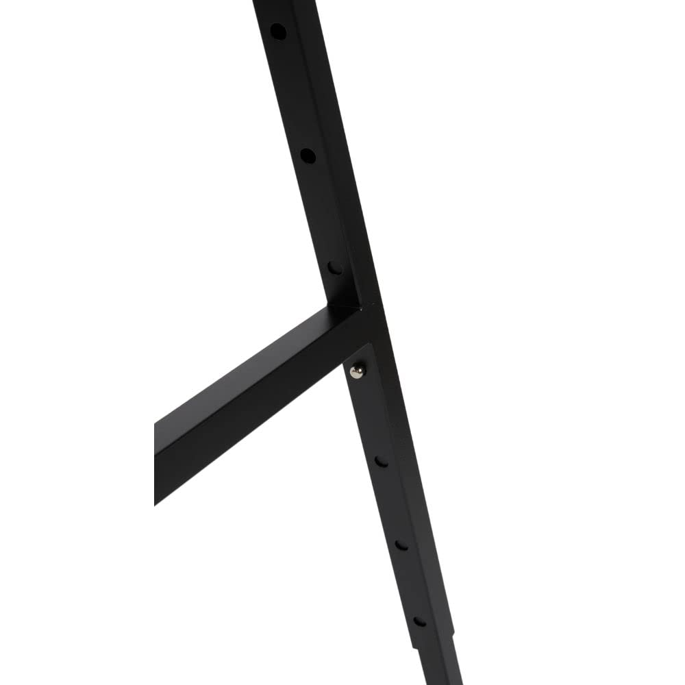 SSWBasics 36-Inch Black Round Clothes Rack - Adjustable Height 48 to 72 Inches with Push Button Legs - Heavy Duty Garment Rack for Hanging Clothes, Dresses & Coats - Perfect for Bedroom, Closet, Laundry Room or Boutique Display