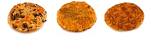 Authentic Italian Focaccia Rolls with Tomato & Parmesan - 12 Pack | Fresh Baked Artisan Bread for Parties, Picnics & Italian Dinners