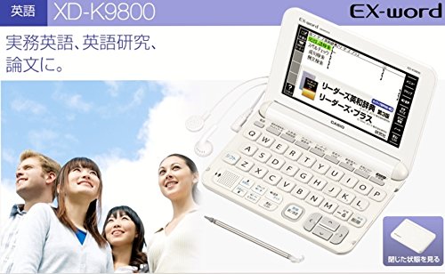 CASIO XD-K9800WE Electronic Dictionary - English Learning Tool with Data Plus 6 for Students & Professionals | Perfect for Study, Travel & Business
