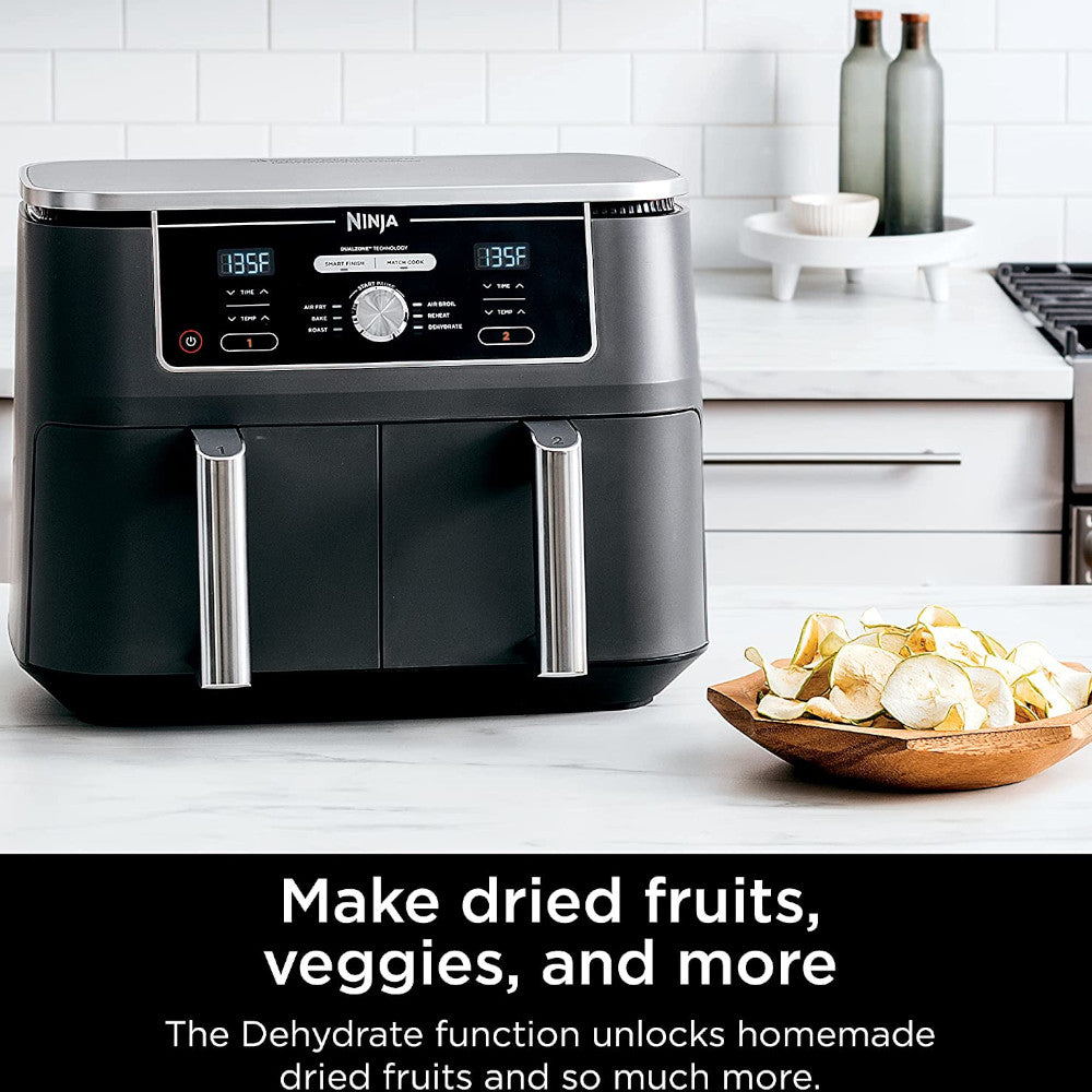 Ninja Foodi 10 Quart 6-in-1 DualZone XL 2 Basket Air Fryer (AD350CO) - Large Capacity Air Fryer for Family Cooking, Healthy Meals & Party Snacks