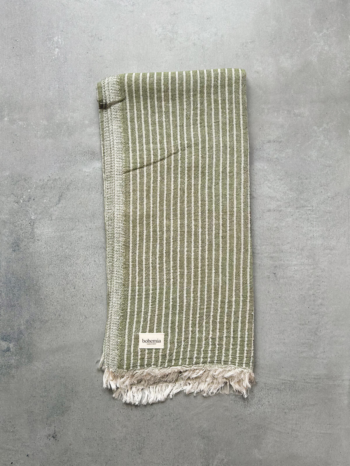 Premium Portobello Hammam Towel - 100% Organic Cotton, Olive Green, Extra Large & Absorbent - Perfect for Spa, Beach, Yoga & Travel Accessories