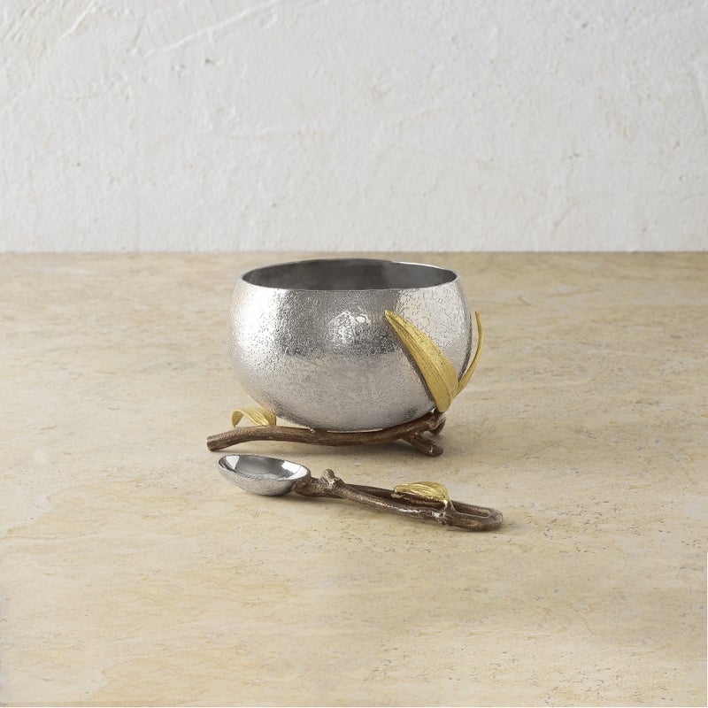 Premium Zen Garden Nut Bowl with Spoon - Elegant Snack Serving Dish for Parties, Home Decor & Mindful Relaxation