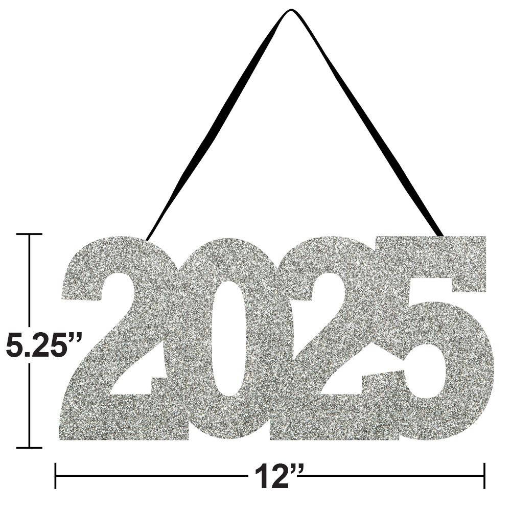 2025 Glitter Hanging Sign - Party Decorations for New Year, Birthday & Wedding - Perfect for Wall, Door & Ceiling Decor