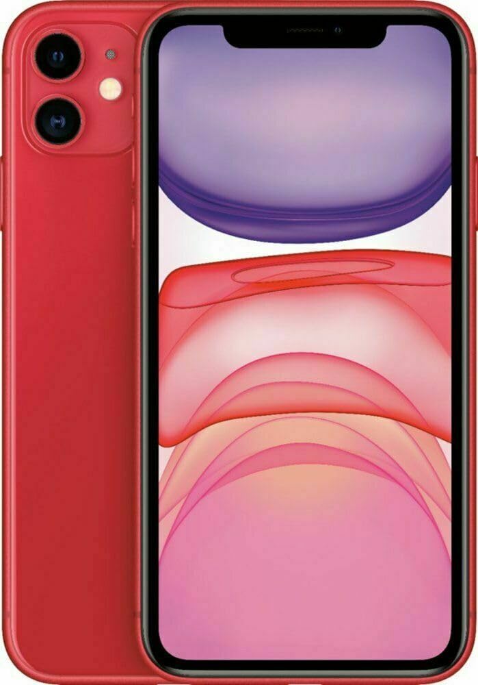 Apple iPhone 11 Unlocked 64GB Red - Premium Renewed Smartphone for Work, Travel & Everyday Use