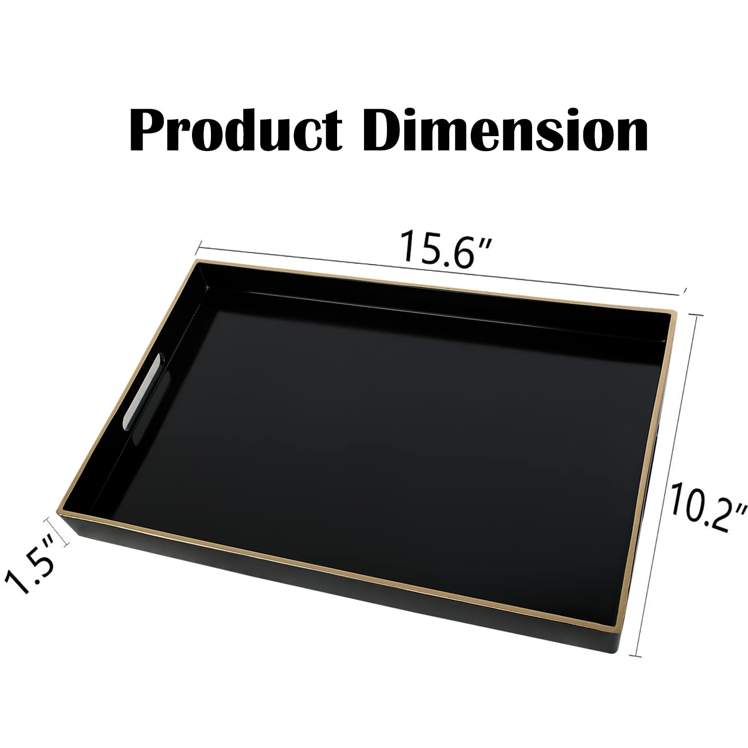 Zosenley Modern Decorative Tray - 15.6
