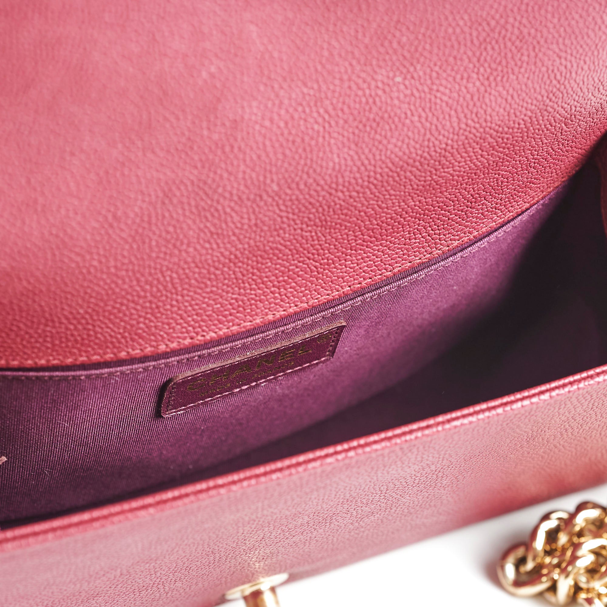 Chanel Caviar Leather Old Medium Boy Bag in Burgundy - Luxury Crossbody Purse for Women, Perfect for Date Nights & Special Occasions