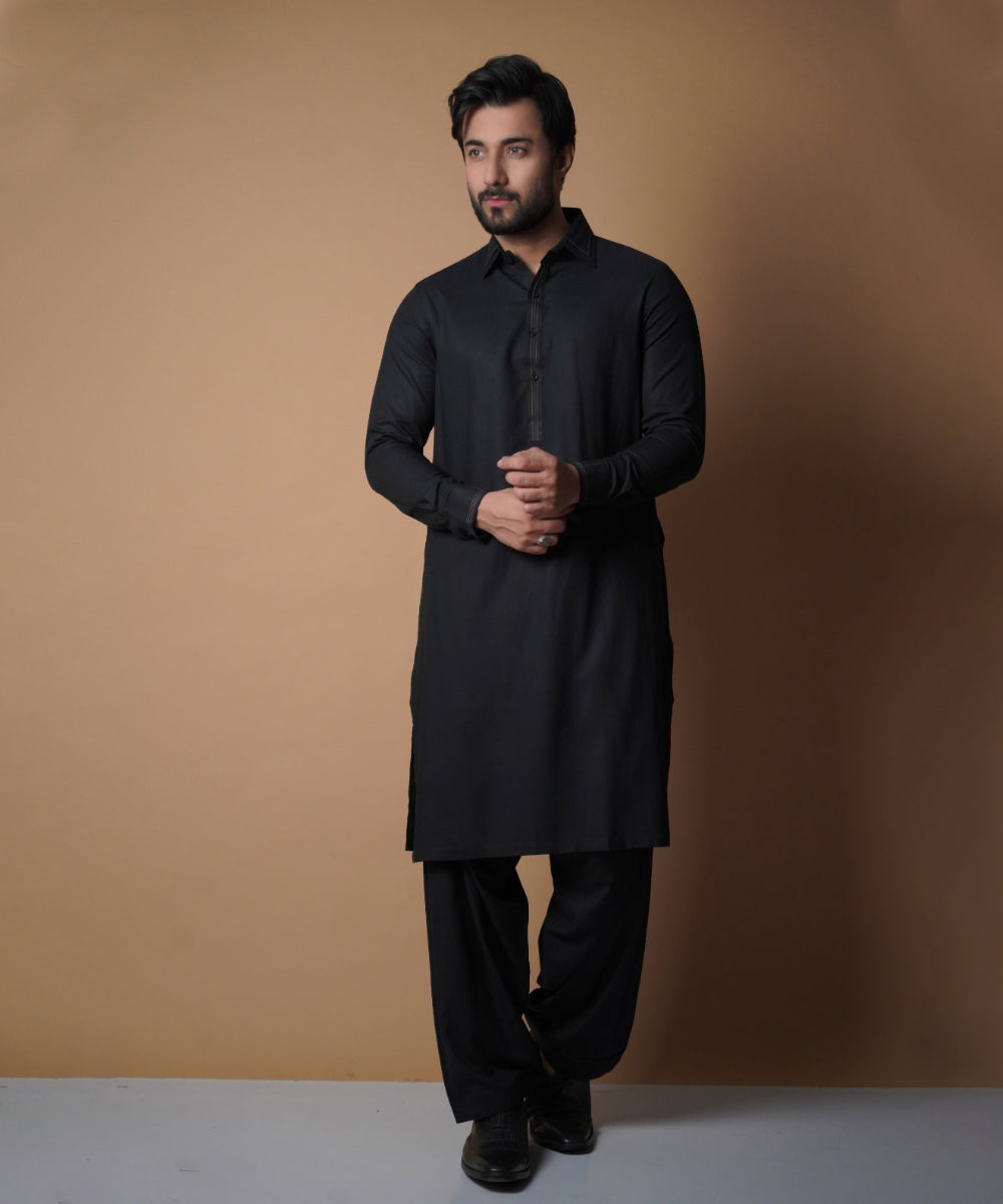 Stylish Black Shalwar Kameez for Men & Women | Traditional Pakistani Outfit | Perfect for Weddings, Eid & Special Occasions