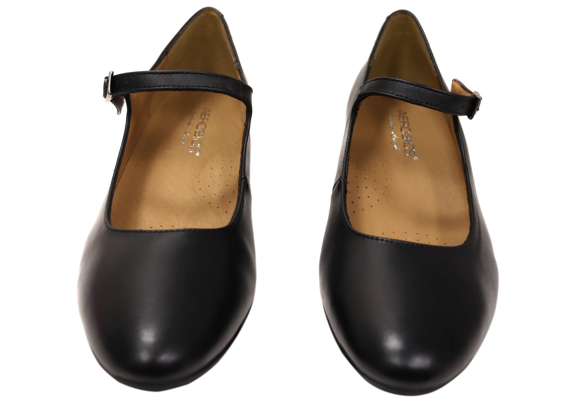 Women's Leather Court Shoes for Aerobics & Hostess - 35 MJ Size - Made in Portugal - Perfect for Dance, Work & Formal Events